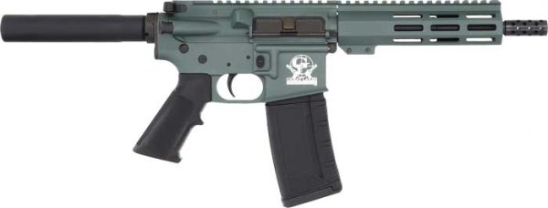 GLFA AR15 PISTOL 223 WYLDE - 7.5" NITRIDE BBL CHARCOAL GRN