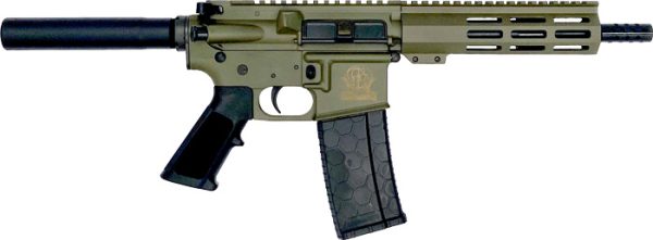 GLFA AR15 PISTOL 223 WYLDE - 7.5" NITRIDE BARREL OD GREEN