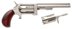 NAA SIDEWINDER 22LR/22WMR 4" - SWINGOUT CYLINDER S/S MAT WOOD