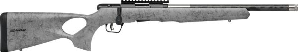 SAVAGE B22 22WMR TIMBERLITE - THUMBHOLE 18" CF 10RD GRY WOOD