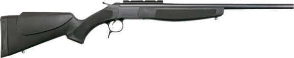 CVA SCOUT COMPACT 243 WIN 20" - W/RAIL BLUED/BLACK SYNTHETIC