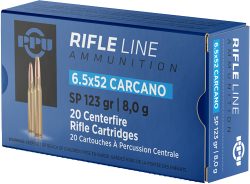 PPU 6.5X52 CARCANO 123GR JSP - 20RD 10BX/CS
